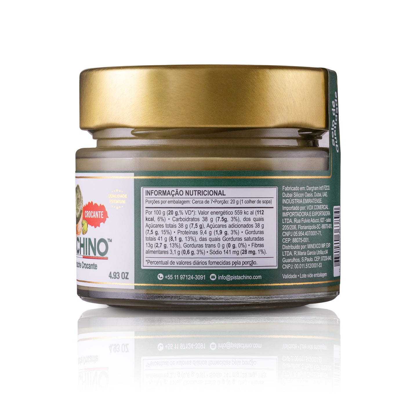CREME DE PISTACHE CROCANTE 140G - PISTACHINO
