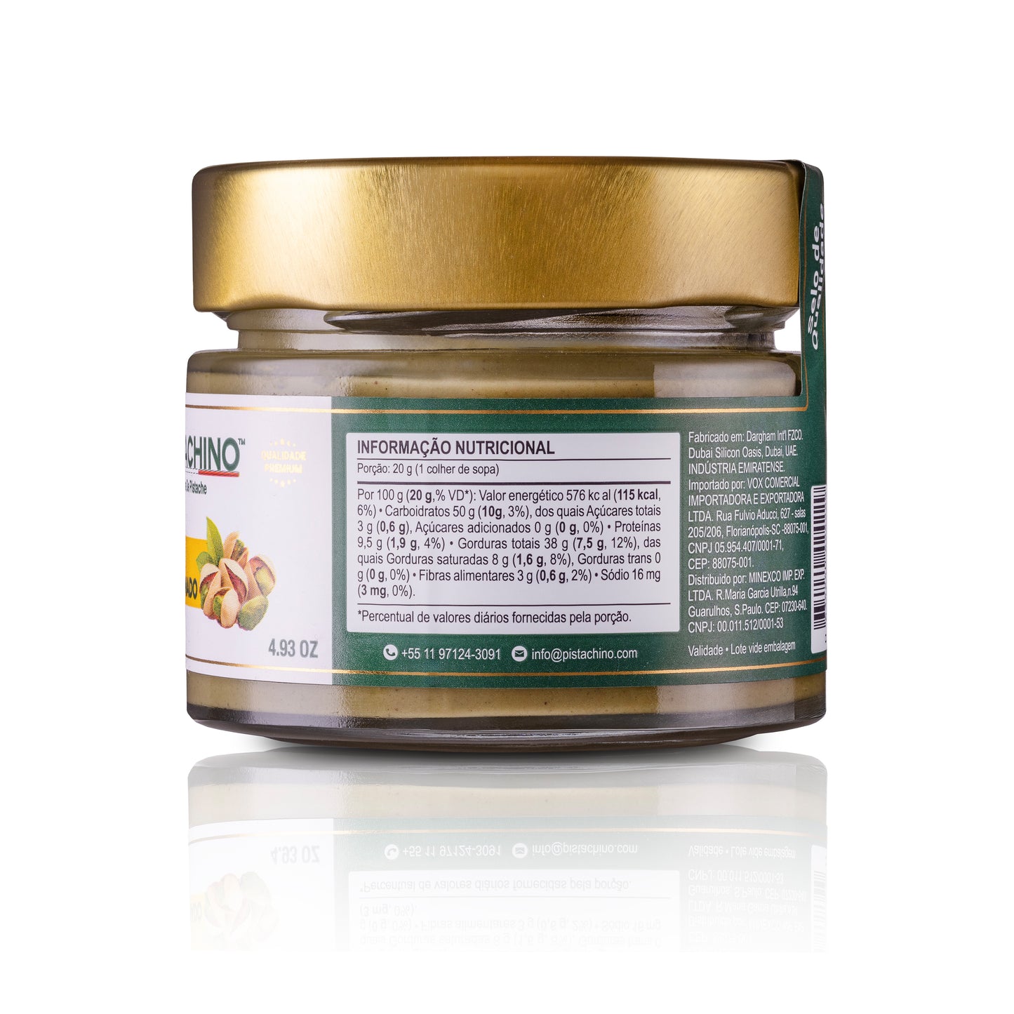CREME DE PISTACHE ZERO AÇÚCAR 140G - PISTACHINO
