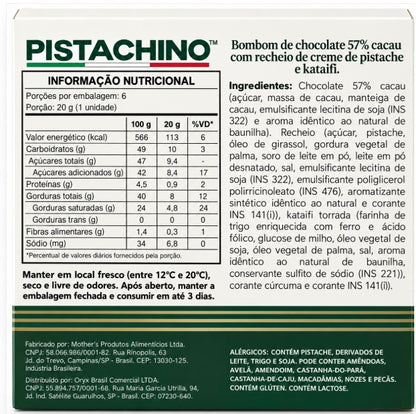 UNO DUBAI CHOCOLATE 57% PISTACHINO — PACK 120g