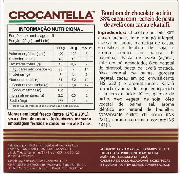 UNO DUBAI CHOCOLATE 38% CROCANTELLA — PACK 120g