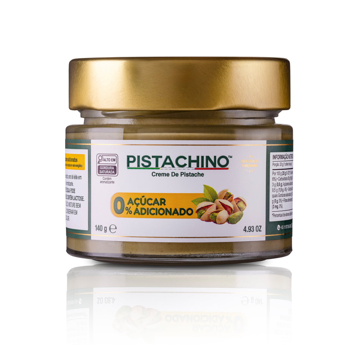 CREME DE PISTACHE ZERO AÇÚCAR 140G - PISTACHINO