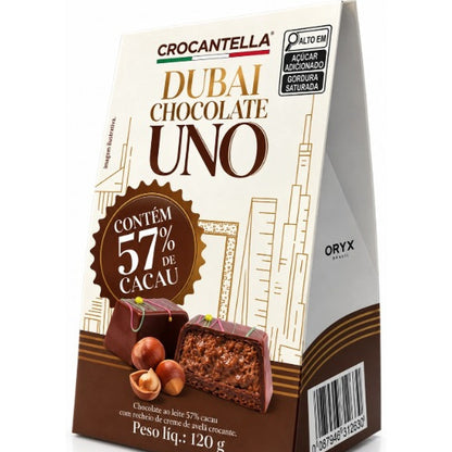 UNO DUBAI CHOCOLATE 57% CROCANTELLA — Pack 120g