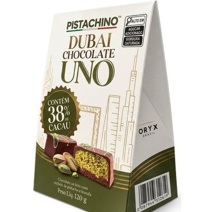 UNO DUBAI CHICILATE 38%  PISTACHINO — PACK 120g