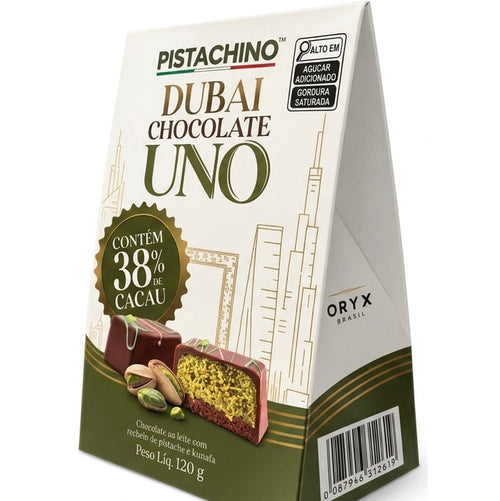 UNO DUBAI CHICILATE 38%  PISTACHINO — PACK 120g